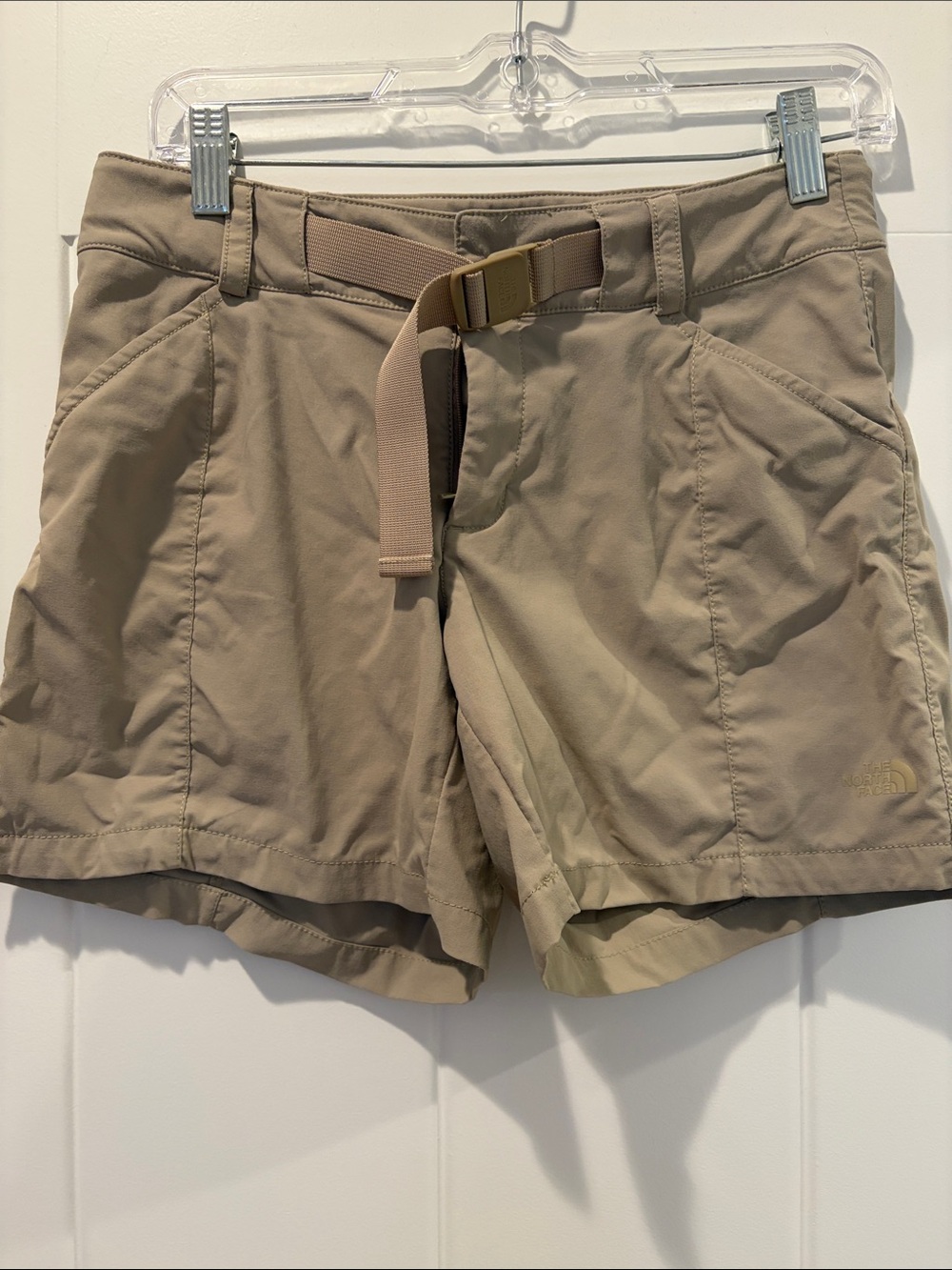 The North Face Women’s Tan Hiking Shorts with Built-In Belt